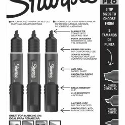 Deals 🎉 Sharpie PRO Permanent Marker, Chisel Tip, Assorted, Set Of 3 🧨 -School Smart - shop 2021381 A ecommfullsize