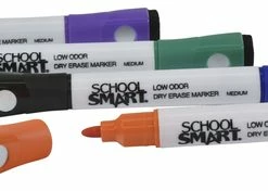 Best Sale ✨ School Smart Dry Erase Markers With Magnet And Eraser, Medium Tip, Assorted, Set Of 4 🎁 -School Smart - shop 2023308 D ecommfullsize