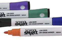Best Sale ✨ School Smart Dry Erase Markers With Magnet And Eraser, Medium Tip, Assorted, Set Of 4 🎁 -School Smart - shop 2023308 E ecommfullsize