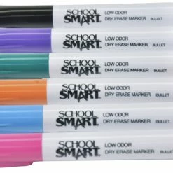 Discount ✨ School Smart Dry Erase Markers With Magnet And Eraser, Bullet Tip, Assorted, Set Of 6 🧨 -School Smart - shop 2023309 B ecommfullsize