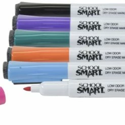 Discount ✨ School Smart Dry Erase Markers With Magnet And Eraser, Bullet Tip, Assorted, Set Of 6 🧨 -School Smart - shop 2023309 C ecommfullsize