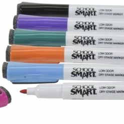 Discount ✨ School Smart Dry Erase Markers With Magnet And Eraser, Bullet Tip, Assorted, Set Of 6 🧨 -School Smart - shop 2023309 D ecommfullsize