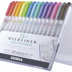 Brand new 👍 Zebra Pen MildLiner Creative Markers, Assorted Colors, Pack Of 15 🛒