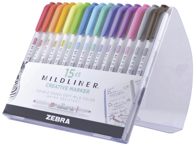 Brand new ๐ Zebra Pen MildLiner Creative Markers, Assorted Colors, Pack Of 15 ๐ 3 Brand new ๐ Zebra Pen MildLiner Creative Markers, Assorted Colors, Pack Of 15 ๐
