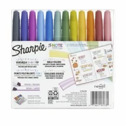 Hot Sale ❤️ Sharpie S-Note Creative Markers, Assorted Colors, Set Of 12 🥰 -School Smart - shop 2039321 B ecommfullsize