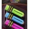 Top 10 ✔️ Ticonderoga Pencil Shaped Erasers, Neon, Pack Of 3 👏 -School Smart - shop 2044690 ecommfullsize