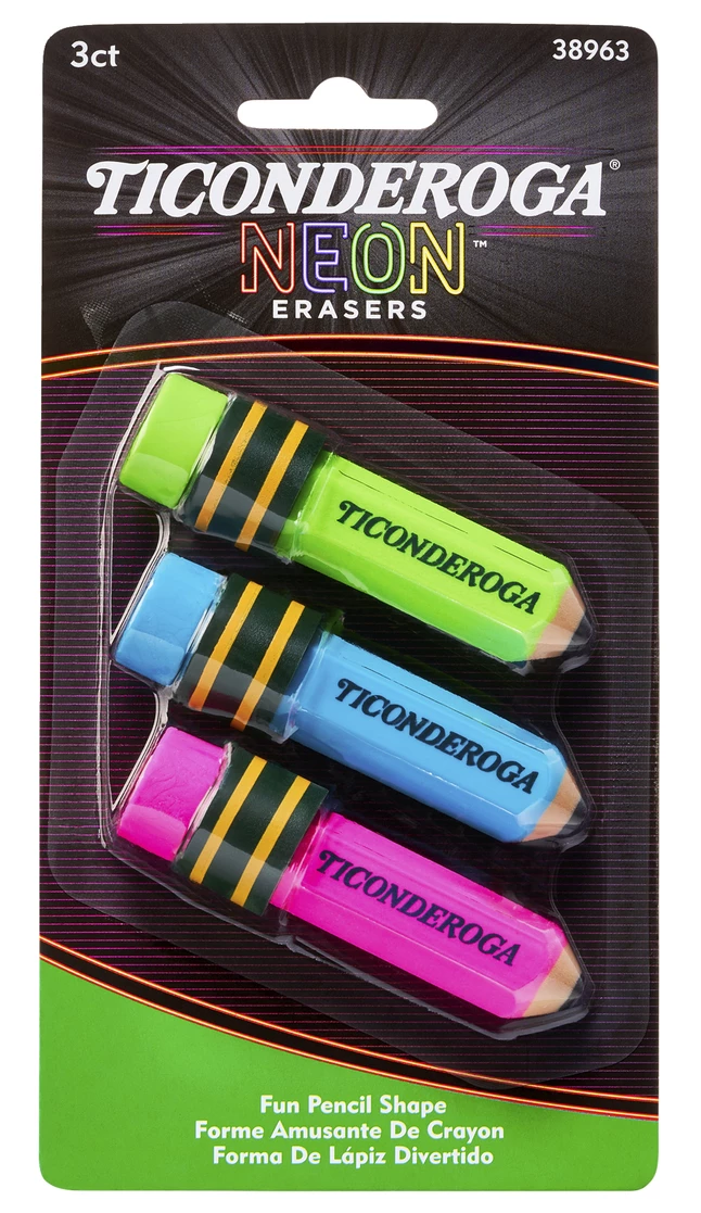 Top 10 βοΈ Ticonderoga Pencil Shaped Erasers, Neon, Pack Of 3 π 3 Top 10 βοΈ Ticonderoga Pencil Shaped Erasers, Neon, Pack Of 3 π