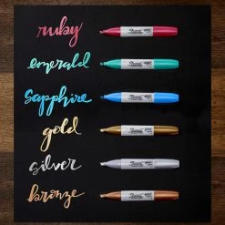 Cheapest 🤩 Sharpie Metallic Permanent Markers, Chisel Tips, Assorted Colors, Set Of 6 ✨ -School Smart - shop 2047938 B ecommfullsize