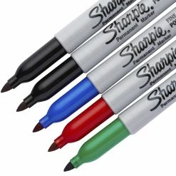 Cheapest 👏 Sharpie Permanent Markers, Fine Point, Assorted Colors, Set Of 5 💯 -School Smart - shop 2047948 B ecommfullsize