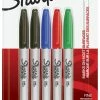 Cheapest 👏 Sharpie Permanent Markers, Fine Point, Assorted Colors, Set Of 5 💯