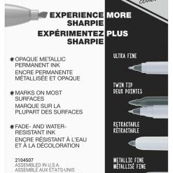 Cheapest 🥰 Sharpie Metallic Permanent Markers, Chisel Tips, Gold/Silver, Set Of 2 🛒 -School Smart - shop 2047955 A ecommfullsize