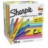 Discount 🔥 Sharpie Tank Style Highlighters, Chisel Tip, Assorted Colors, Set Of 36 😍 -School Smart - shop 2047959 ecommfullsize