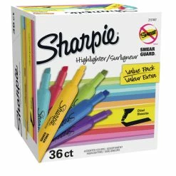 Discount 🔥 Sharpie Tank Style Highlighters, Chisel Tip, Assorted Colors, Set Of 36 😍