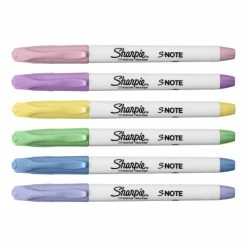 Discount 😍 Sharpie S-Note Creative Markers, Highlighters, Assorted Colors, Chisel Tip, Pack Of 6 👏 -School Smart - shop 2090621 B ecommfullsize