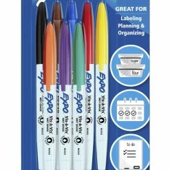 Best reviews of 🎁 EXPO Vis-à-Vis Wet Erase Markers, Fine Point, Assorted Colors, Pack Of 8 🛒