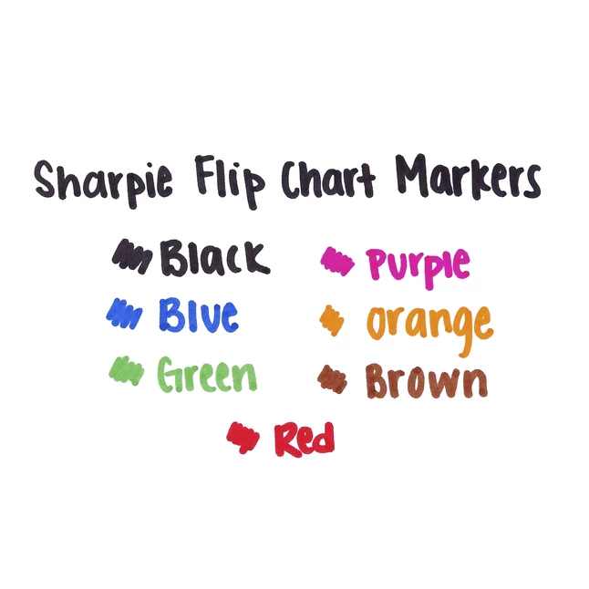 Outlet ๐ฅฐ Sharpie Flip Chart Markers, Bullet Tip, Assorted Colors, Pack Of 8 ๐ 5 Outlet ๐ฅฐ Sharpie Flip Chart Markers, Bullet Tip, Assorted Colors, Pack Of 8 ๐ - Image 3