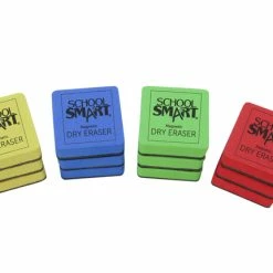 Budget 🛒 School Smart Magnetic Whiteboard Erasers, 2 X 2 Inches, Assorted Colors, Pack Of 12 🧨