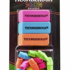 Best Pirce 😉 Ticonderoga Neon Erasers, Assorted Colors, Set Of 15 😍