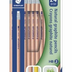 Wholesale 👍 Staedtler Round Barrel HB2 Unpainted Woodcased Pencil, Pack Of 24 🛒