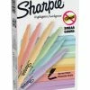 Flash Sale 👍 Sharpie Pocket Highlighters, Mild Pastel Colors, Assorted, Chisel Tip, Set Of 12 🔔 -School Smart - shop 2102336 A ecommfullsize