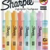 Hot Sale 💯 Sharpie Tank Highlighters, Mild Pastel Colors, Assorted, Chisel Tip, Pack Of 6 😉 -School Smart - shop 2102338 A ecommfullsize