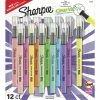 Brand new 🌟 Sharpie Highlighter, Clear View Stick Highlighter With See-Through Chisel Tip, Color Expansion Assorted, Pack Of 12 🌟 -School Smart - shop 2102339 A ecommfullsize