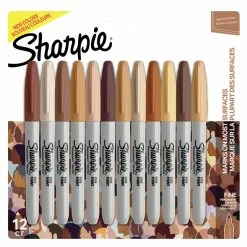Cheap 👍 Sharpie Permanent Markers, Portrait Colors, Fine Point, Assorted, Pack Of 12 🔥