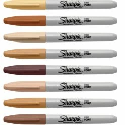 Cheap 👍 Sharpie Permanent Markers, Portrait Colors, Fine Point, Assorted, Pack Of 12 🔥 -School Smart - shop 2102343 B ecommfullsize