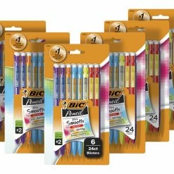 New 🎁 BIC Pencil Xtra Smooth 0.7 Mm Bright Edition, 144 Count Bulk Pack 😍