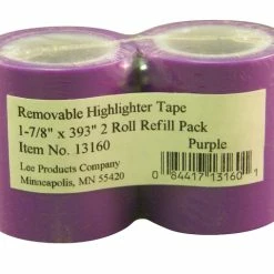 Best Sale ⌛ Lee Products Lee Removable Wide Highlighter Tape, 1-7/8 X 393 Inches, Purple, Pack Of 2 🛒