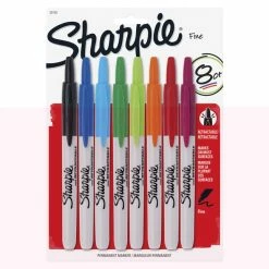 Deals 🌟 Sharpie Retractable Permanent Marker, Fine Tip, Assorted Colors, Set Of 8 💯